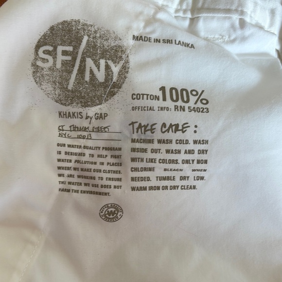 Gap Khakis Broken In Straight Off White Size 8 - Picture 9 of 9